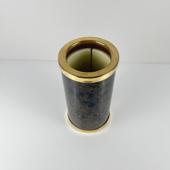 Image 1 of Vintage bottle cooler – marbled effect & gold finish, 1970