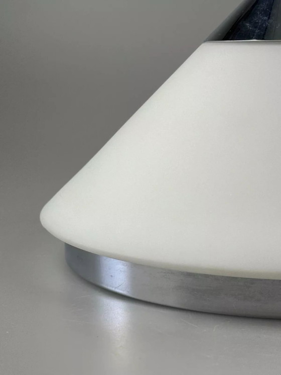 Image 1 of 60s 70s ceiling lamp wall lamp by Limburg Leuchten Germany glass chrome