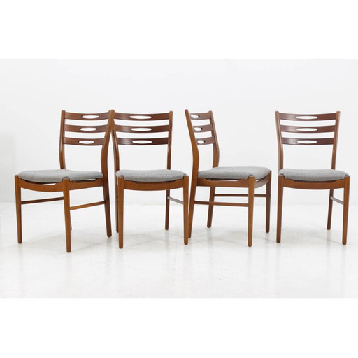 Set di quattro sedie danesi in teak - anni '60