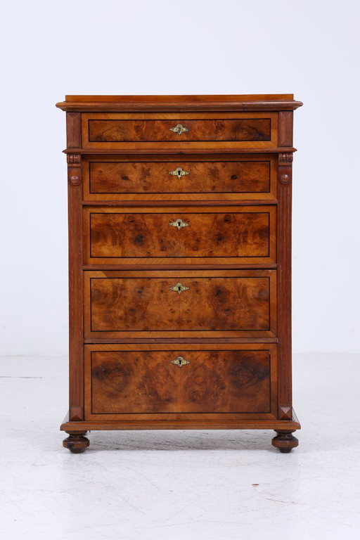 Antique chest of drawers | vintage drawer cabinet retro office cabinet storage wood #05-71