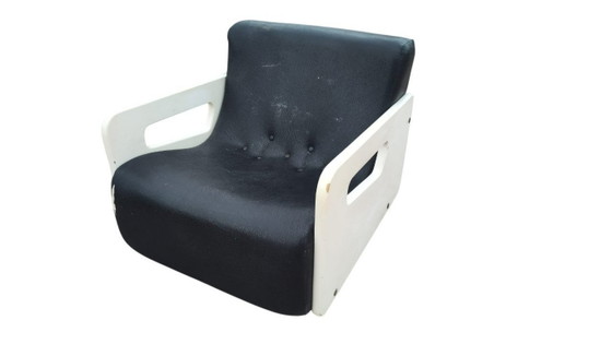 Image 1 of Vintage Space Age “Tortuga” Armchairs by Beka Italia – 1970s – Restoration Project + Luxury Velvet Fabric Included