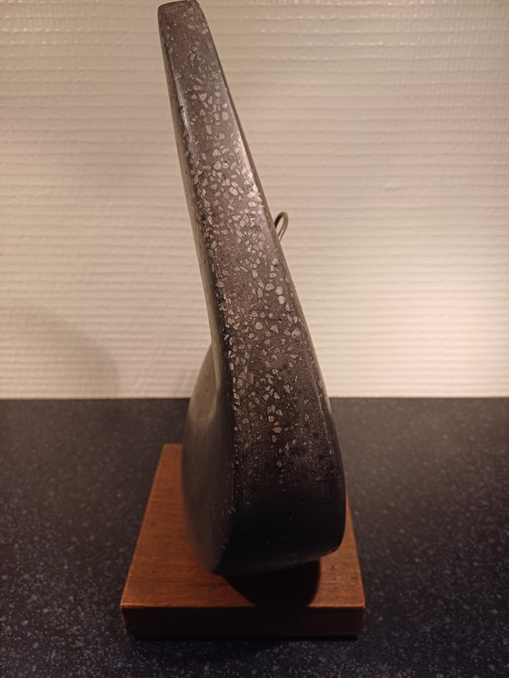 Image 1 of 2 pieces black and white sculpture organic abstract figurine objects ying yang