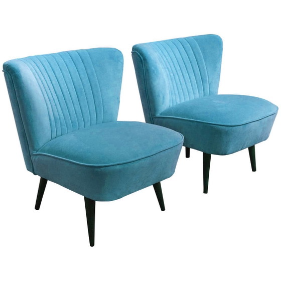 Set of Hungarian Blue Club Chairs, 1950s – Armchairs (photo 8 of 8)