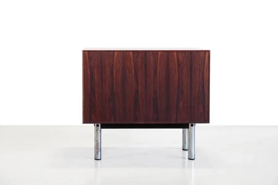 Platenspelerkast van palissanderhout, Deens design – Buffetkasten, Chrome, Mid Century Modern (photo 3 of 5)