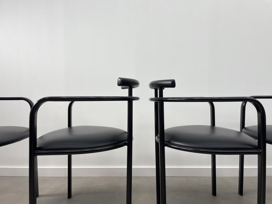 Image 1 of Set of 4 postmodern Martina dining chairs by Carlo Bimbi for Segis Italy, 1980s