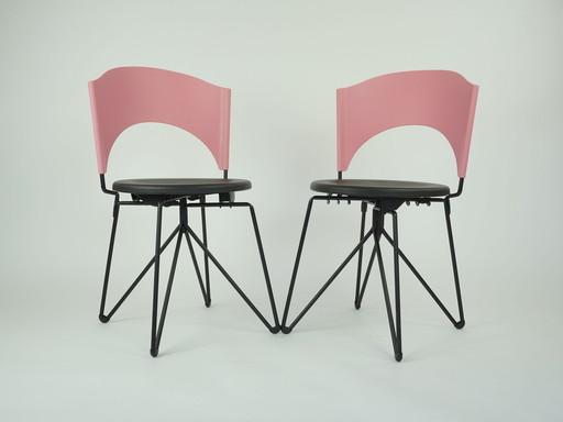 Carlo Bartoli For Bonaldo Sofia Folding Chairs 80s Design Vintage