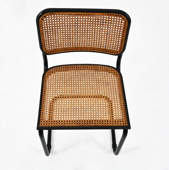 Image 1 of Esszimmerstühle Modell B32 von Marcel Breuer, komplett schwarz, 4er-Set