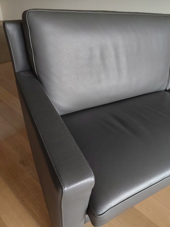 Image 1 of Leolux 3- en 2,5-zit in grijs kalfsleer