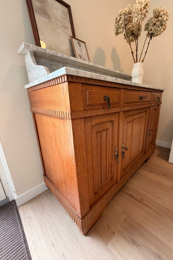 Image 1 of Vintage sideboard with marble top