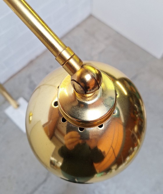 Image 1 of Booglamp vintage 3 armen goudkleur.