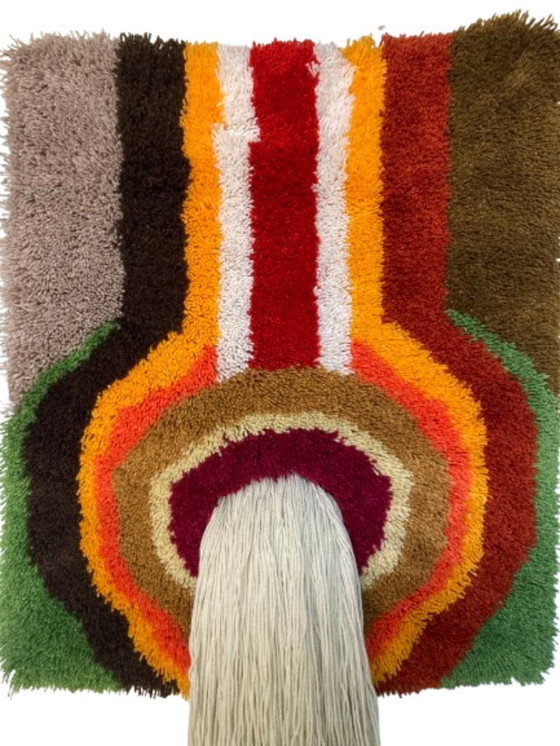 Image 1 of Mid-Century Modern, Space Age, and Pop Art wool wall hangings (Wandteppiche
