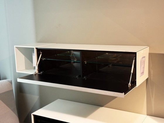 Scala mediameubel, Spectral, tv-meubelen, Glas, Textiel, Wit, Modern (foto 6 van 7)