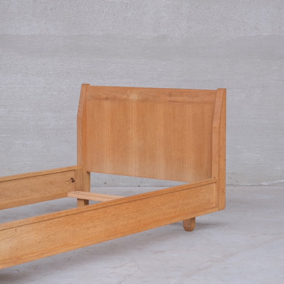 Image 1 of Guillerme et Chambron French Mid-Century Oak Single Bed