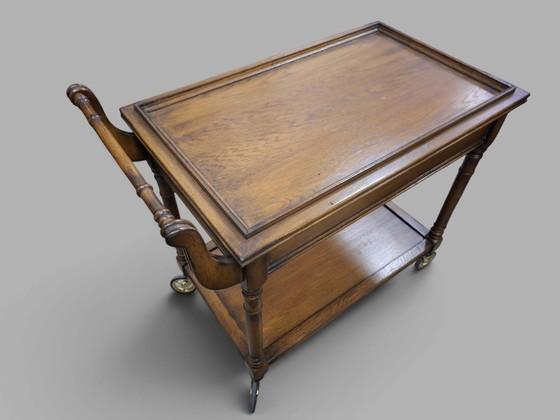 Carrello bar classico, tavolo da vino, mobile bar, dimensioni: 80x44cm e 70cm di altezza. – Carrelli bar, Wood (photo 4 of 5)