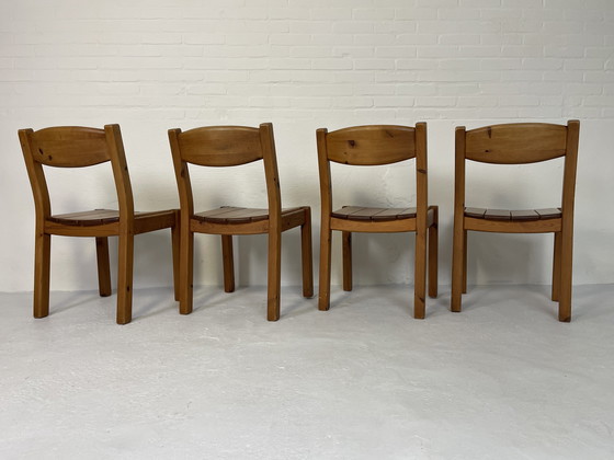 Image 1 of Chaises de salle à manger en pin, style vintage danois, Rainer Daumiller