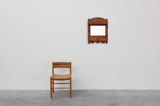 Image 1 of Eikenhouten scheerkast of medicijnkastje uit 1900