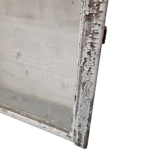 Image 1 of Old French window with painting, early 1900s