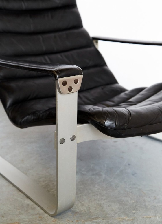 Image 1 of Fauteuil lounge et ottoman Ilmari Lappalainen "Pulkka" pour ASKO