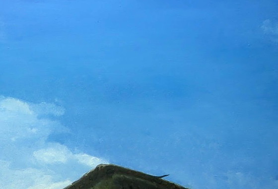 Peinture à l'huile originale, art moderne, symbolisme, aigle, ciel, indépendante – Peintures et dessins (photo 5 of 7)