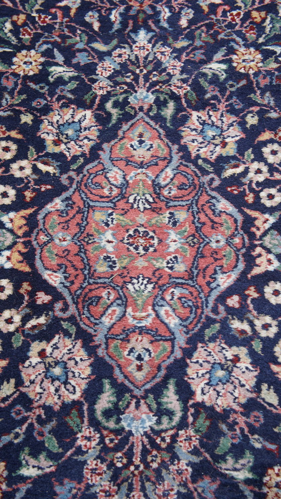 Image 1 of Grand chemin de table vintage de 6 mètres de long avec bleu