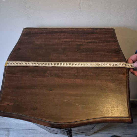 Image 1 of Smalle donkere houten ladekast / sieradenkast met 7 lades – vintage stijl