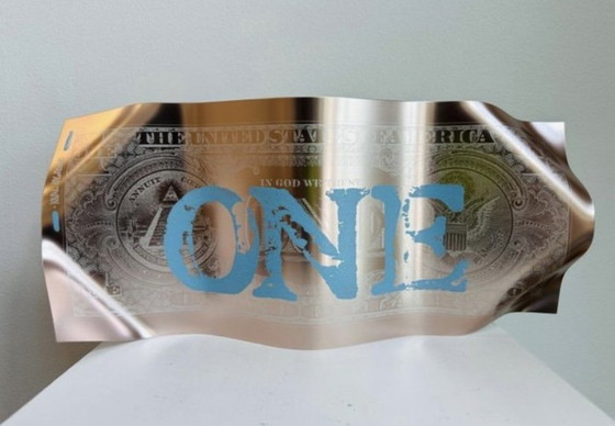 ONE DOLLAR WONDER ROSE ONE - KARL LAGASSE – Oggetti decorativi, Aluminium (photo 6 of 7)