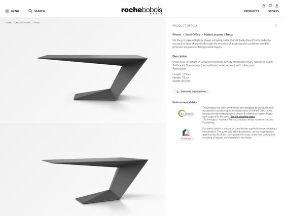 Image 1 of Roche Bobois - Daniel Rode - Petit Bureau FURTF - Laque Mate Tenax