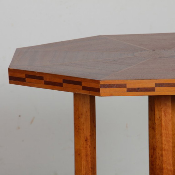 Image 1 of Beistelltisch aus Holz, Art-Deco-Stil aus den 1930er Jahren