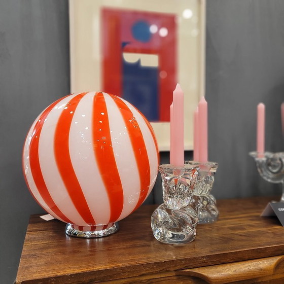 Image 1 of Tischlampe, mundgeblasener Glaskolben, Muranoglas, 80er Jahre – Italien