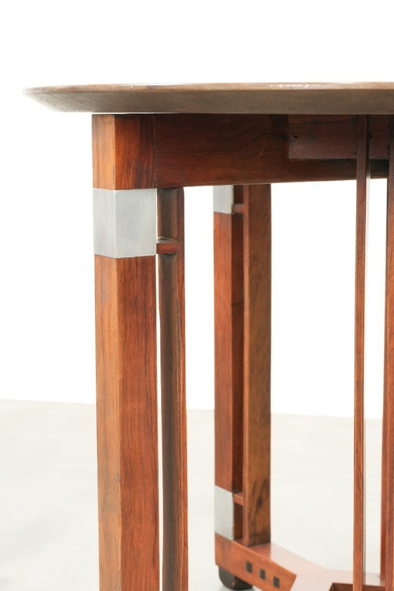 Image 1 of Table d'appoint/centre ronde Schuitema de style Art Déco, de la série Decoforma, en bon état.