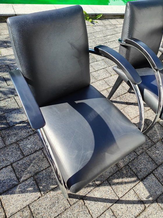 4 Gelderland 5480 Chairs in Black Leather – Dining chairs (photo 7 of 18)
