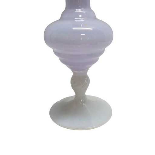 Italian white glass opaline vase – 1960s