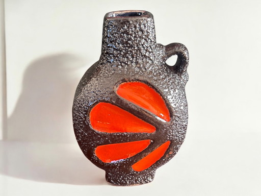 Mid Century Fat Lava Vaas van ES Emons & Söhne Keramik uit Rheinbach in Duitsland.