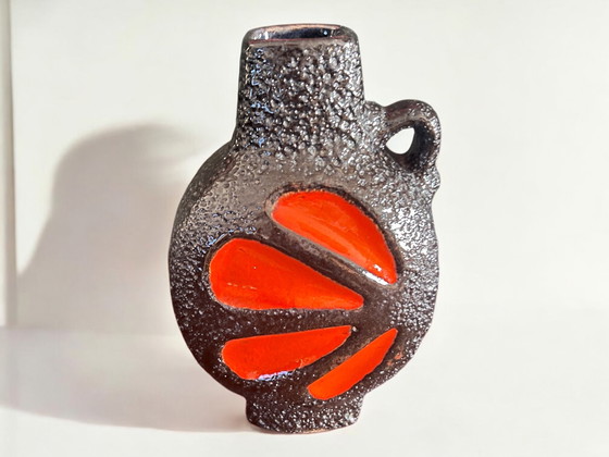 Image 1 of Mid - Century Fat Lava Vase by ES Emons & Söhne Keramik from Rheinbach in Germany.