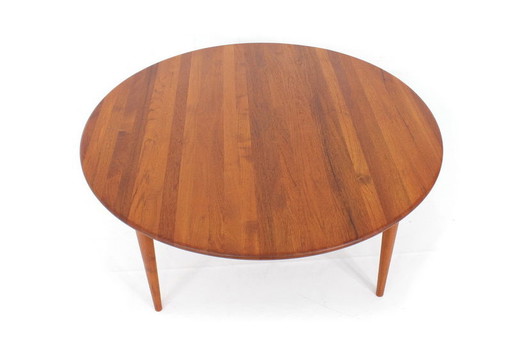 Comme neuve ! Table basse danoise XXL Mikael Laursen, table basse en teck massif, restaurée avec soin !