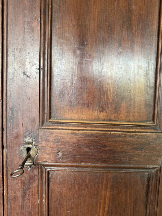 Image 1 of Armadio antico italiano fine 800 in legno 