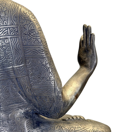 Large Chinese Incense Buddha – 1980s – 85.6 cm – Sculpture (photo 14 of 30)