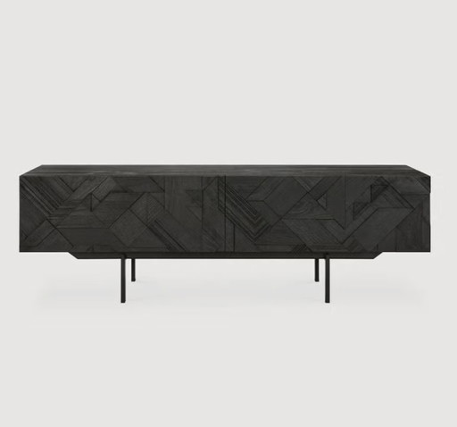 Mueble para TV Ethnicraft de teca con diseño gráfico. – tv meubelen, Wood (photo 2 of 5)