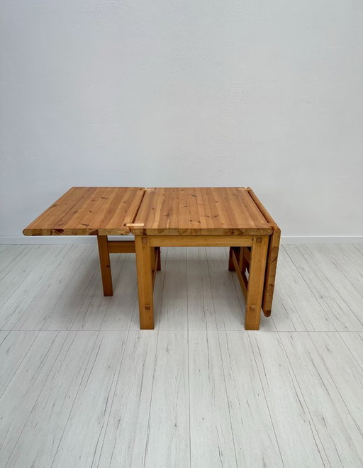 Vintage ‘Fureka’ Pine Drop-Leaf Dining Table by Edvin Helseth for Stange Bruk 60s