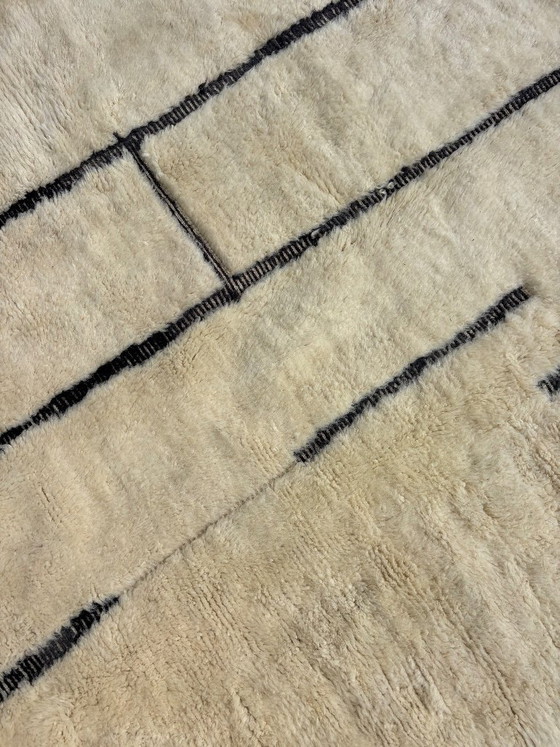 Moroccan Beni Ourain Wool Rug 200x250 Cm – Large Berber Rug – Handmade Berber Wool Rug – Rugs & carpets (photo 6 of 12)