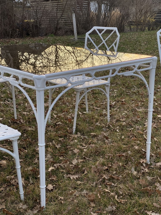 Image 1 of Bruine Jordan Calcutta eettafel van imitatiebamboe, tuinmeubilair