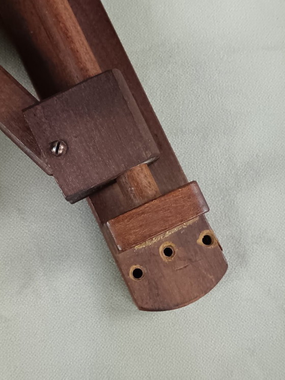 Image 1 of Midcentury modern accordion lamp in solid teak, 1960