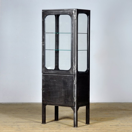 Image 1 of Vintage Iron And Glass Display Cabinet, 1970s