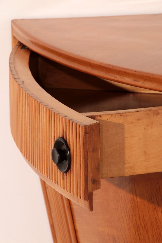 Image 1 of Barkast in licht hout, toegeschreven aan Paolo Buffa, jaren 40