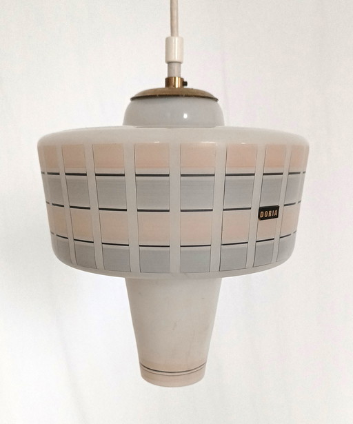 Doria glazen hanglamp 1960