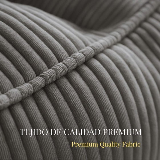 Image 1 of Luxury Living Room Bean Bag Sofa in Premium Corduroy - Designer XXL Bean Bag with Filling Included - Modern Bean Bag Chair