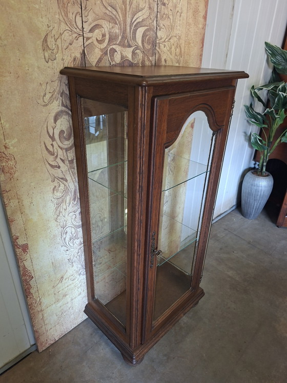 Image 1 of Klassieke Vitrinekast, servieskast, drankenkast afm. 60x40cm en 130cm hoog.