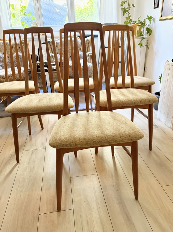 Image 1 of Niels Koefoeds stoelen, Deens teakdesign, 6 stuks