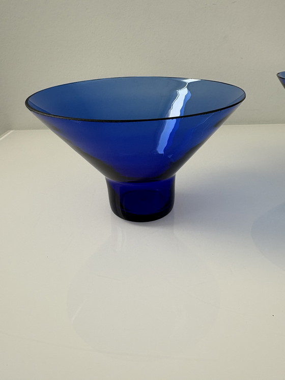 Image 1 of Mid Century Classic martiniglazen in kobaltblauw