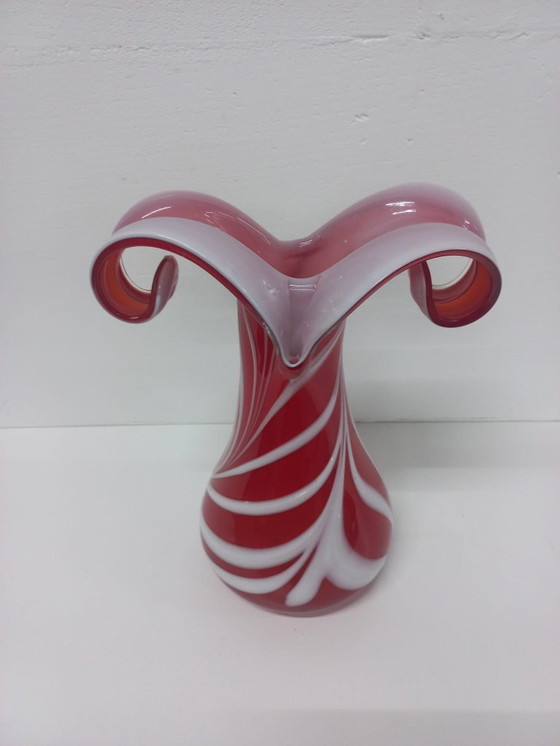 Image 1 of Glaskunst bloemenvaas vermoedelijk Jaren 70 Murano (style)